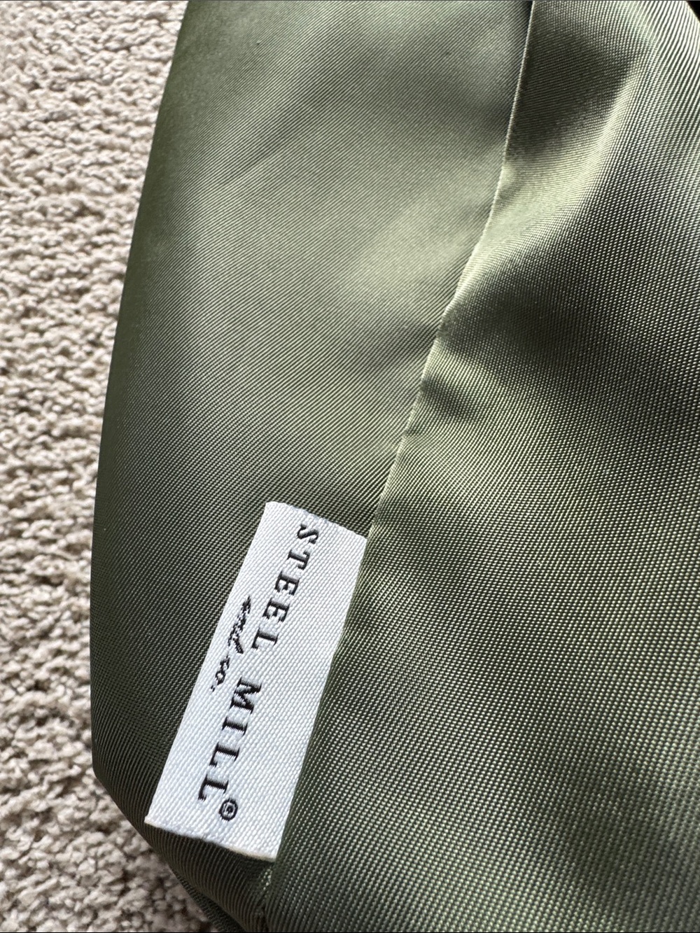 Green Nylon Drawstring Backpack - Picture 2 of 16